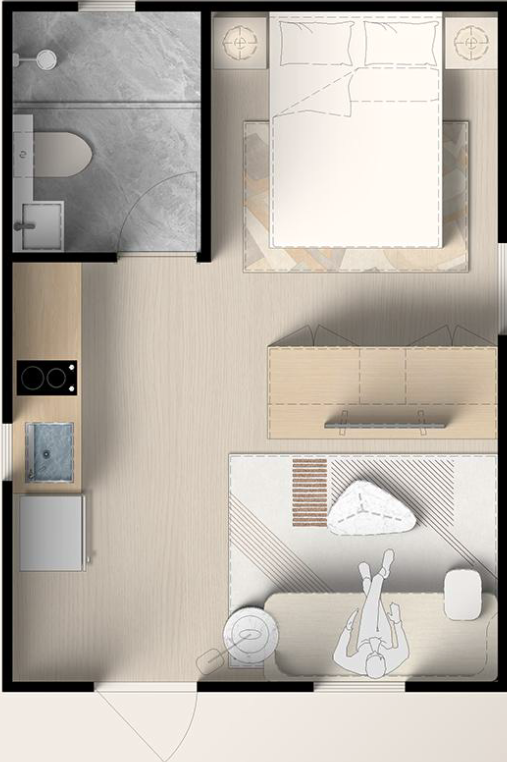 Flip Mini compact shelter unit suitable for transitional housing programmes